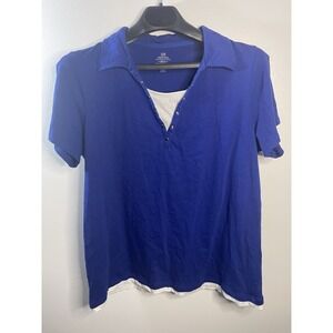 Unbranded Women's Polo Size 1X Blue